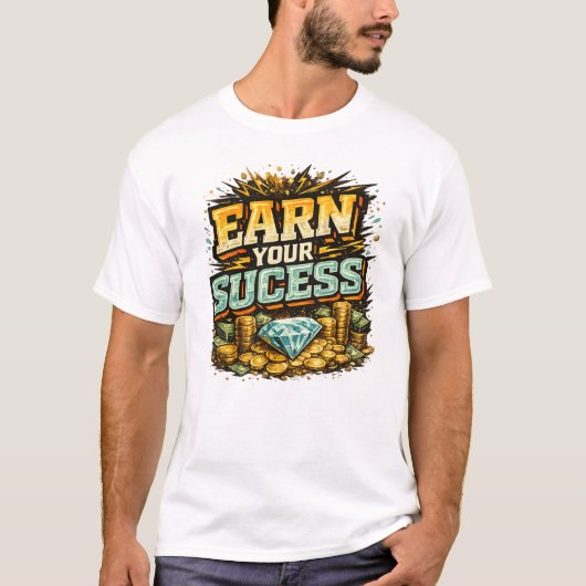 Verdien je succes T-shirt (Voorkant)