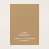 Verdien juwelen-beeldschermkaart, Brown Kraft Art Visitekaartje (Achterkant)