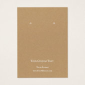 Verdien juwelen-beeldschermkaart, Brown Kraft Art Visitekaartje (Voorkant)