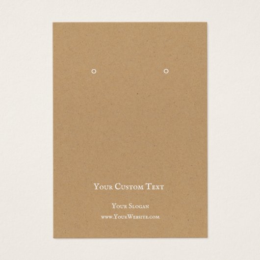 Verdien juwelen-beeldschermkaart, Brown Kraft Art Visitekaartje (Voorkant)