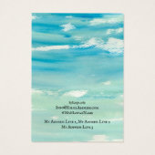 Verdien juwelen-beeldschermkaart, Spring Sky-kunst Visitekaartje (Achterkant)