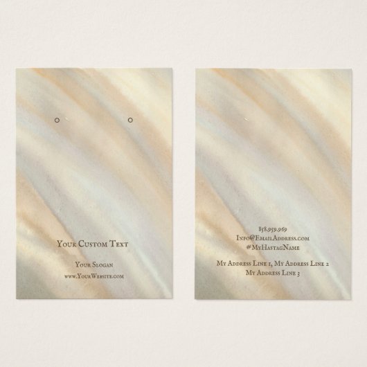 Verdien juwelen-beeldschermkaart, zand-Waterverf Visitekaartje (Voorkant /achterkant)