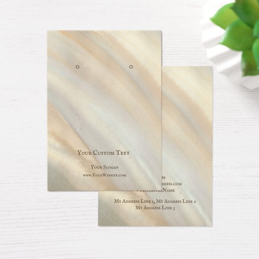 Verdien juwelen-beeldschermkaart, zand-Waterverf Visitekaartje (Bureau)