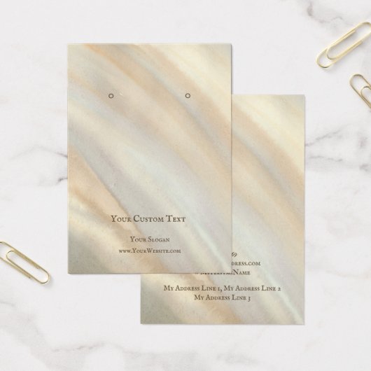 Verdien juwelen-beeldschermkaart, zand-Waterverf Visitekaartje (Kantoor)