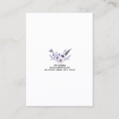 Verdien juwelen-kaart ・ Boho Feather Floral Visitekaartje (Achterkant)