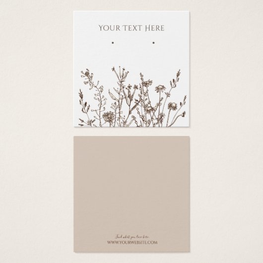 Verdien juwelen kaart ・ Earthy Floral (Voorkant /achterkant)