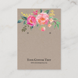 Verdien juwelenkaart ・ Waterverf Floral Visitekaartje