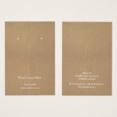 Verdien juwelier-kaart, bruine Kraft-textuur Visitekaartje (Voorkant /achterkant)
