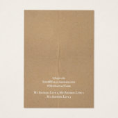 Verdien juwelier-kaart, bruine Kraft-textuur Visitekaartje (Achterkant)