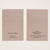 Verdien juwelier-kaart, Light Brown Kraft Visitekaartje (Voorkant /achterkant)