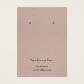 Verdien juwelier-kaart, Light Brown Kraft Visitekaartje (Voorkant)