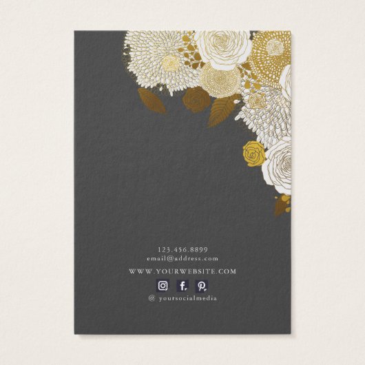 Verdien Kaart voor beeldscherm ・ Gold Sketched Flo (Achterkant)