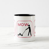 Verdien. Mow. Grill. Tweekleurige Koffiemok (Center)