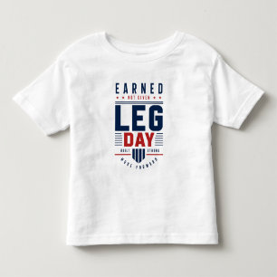 Verdien Niet Gegeven Been Dag Gym Motivatie Typogr Kinder Shirts