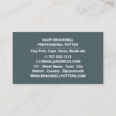 Verdien ontwerp van potten, aardewerk, pottenbakke visitekaartje (Achterkant)