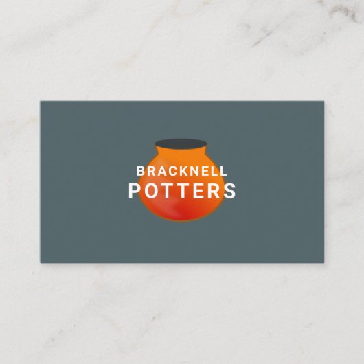 Verdien ontwerp van potten, aardewerk, pottenbakke visitekaartje (Voorkant)