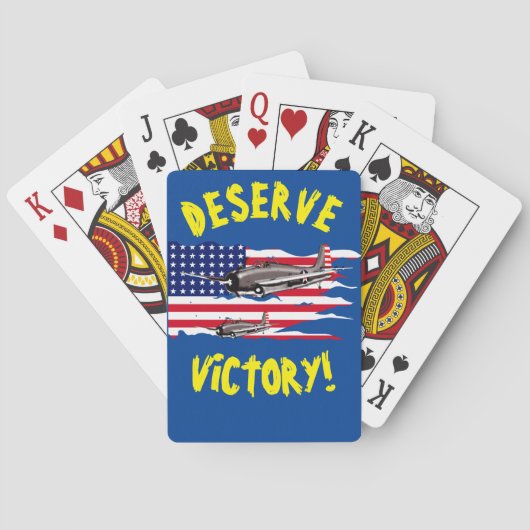 Verdien Overwinning Wildkat WW2 Speelkaarten. Pokerkaarten (Achterkant)