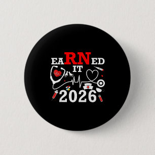 Verdiend 2026 voor verpleegstersdiploma of RN LPN Ronde Button 5,7 Cm