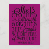 Verdiend in Sterkte & Waardigheid Briefkaart (Voorkant)