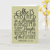 Verdiend in Sterkte & Waardigheid Kaart (Gele Bloem)