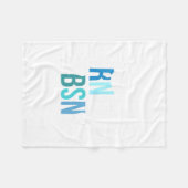 Verdiende bsn afstuderen bsn afgestudeerd trots bs fleece deken (Voorkant (Horizontaal))