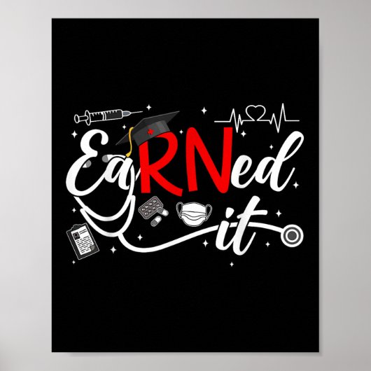 Verdiende het 2025 voor RN Nurse Nursing Afstudere Poster (Voorkant)