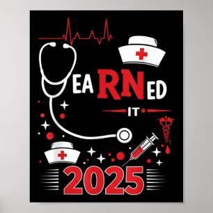 Verdiende IT 2025 Nurse Afstuderen RN LPN CL van Poster