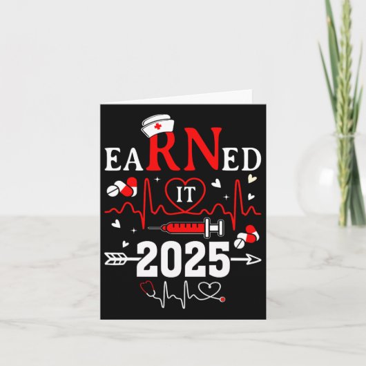 Verdiende IT 2025 voor Nurse Afstuderen of RN LPN Kaart (Voorkant)