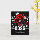 Verdiende IT 2025 voor Nurse Afstuderen of RN LPN Kaart (Gele Bloem)