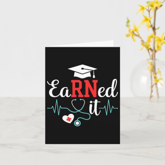 Verdiende IT Nurse Afstuderen voor RN Afstuderen N Kaart (Gele Bloem)