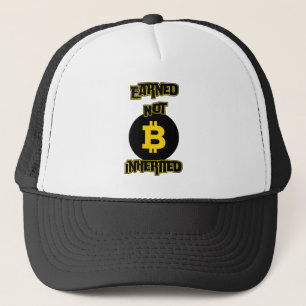 Verdiende niet geërfde Bitcoin Crown de Blockchain Trucker Pet