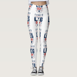 Verdiende Niet Gegeven Been Dag Gym Motivatie Typo Leggings
