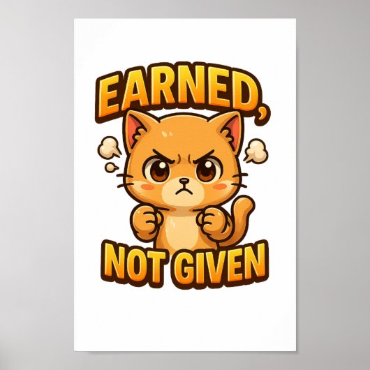 Verdiende niet gegeven Chibi Cat PNG voor ambachte Poster (Voorkant)