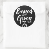 Verdiende niet gegeven Radiologie Tech Ronde Sticker (Tas)