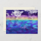 Verdienste Art Yellow Aqua Blue Paars okt 2017 ESS Briefkaart (Voorkant / Achterkant)