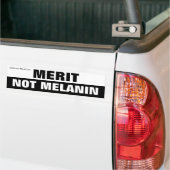 Verdienste Niet Melanine Bumpersticker (Op Truck)