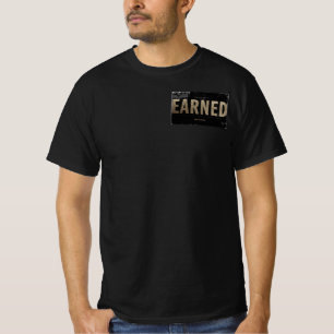 Verdienste Premium Fitness en Motivatie Design T-shirt