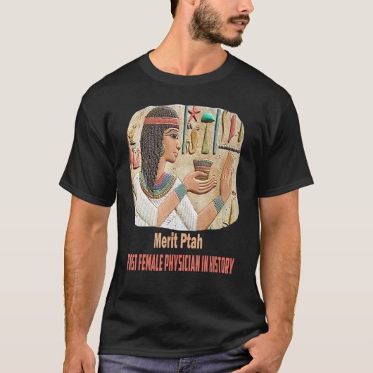 Verdienste Ptah Eerste Vrouw Farao Doctor Ancient T-shirt (Voorkant)