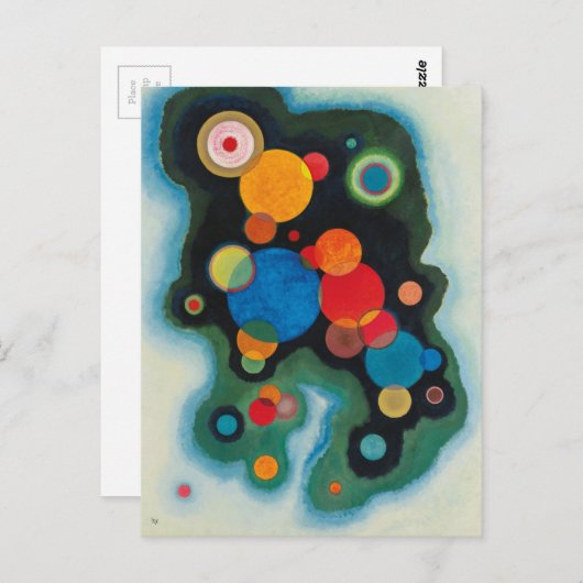 Verdiepte Abstracte olie op Canvas Kandinsky Briefkaart (Voorkant / Achterkant)