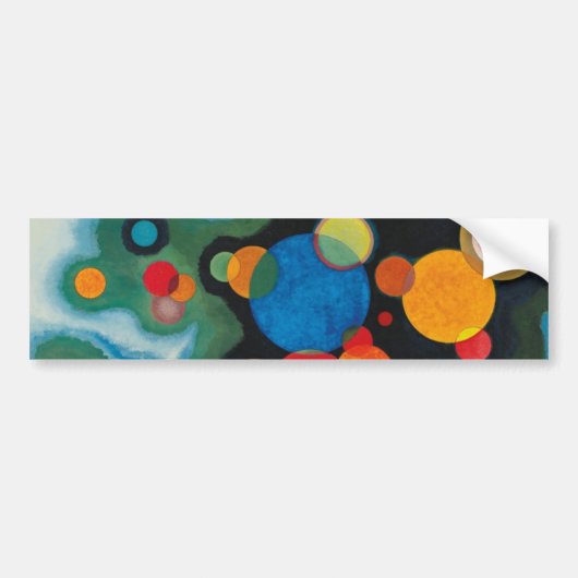 Verdiepte Abstracte olie op Canvas Kandinsky Bumpersticker (Voorkant)