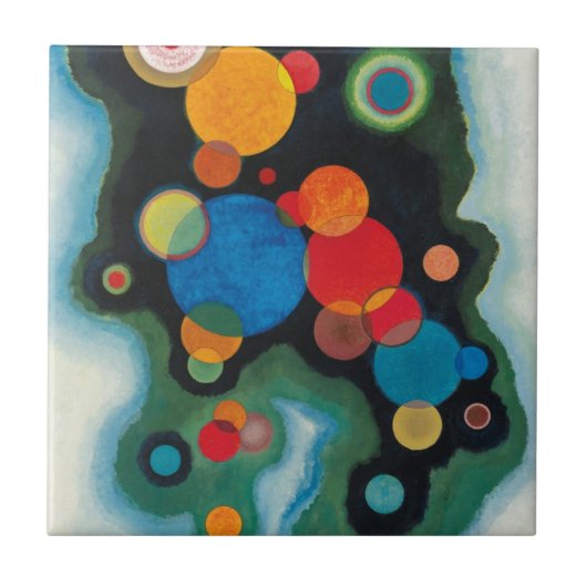 Verdiepte Abstracte olie op Canvas Kandinsky Tegeltje (Voorkant)