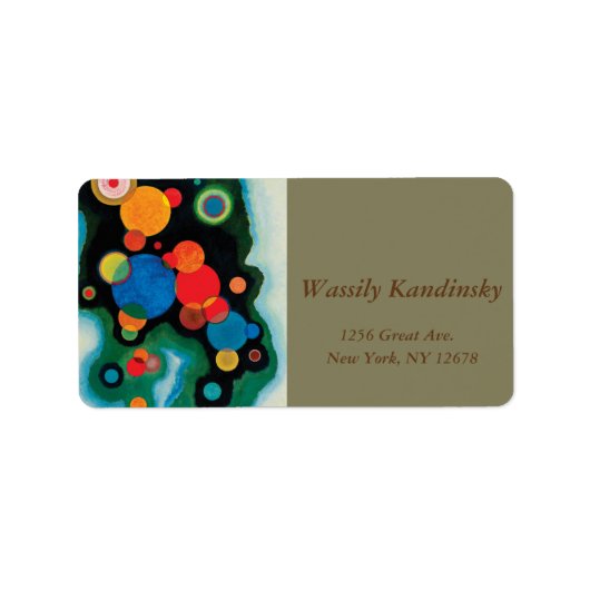 Verdiepte Impuls. Wassily Kandinsky Etiket (Voorkant)