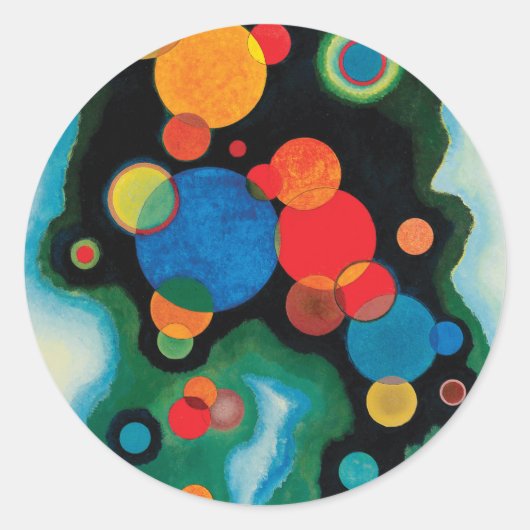 Verdiepte Impuls. Wassily Kandinsky Ronde Sticker (Voorkant)