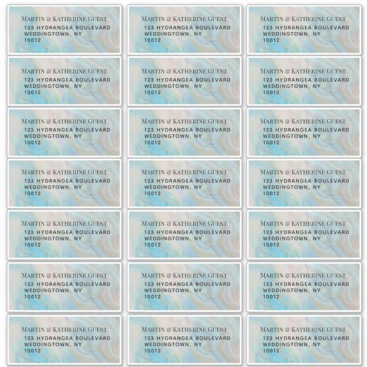 Verdigris Agate Verzendlabels 21 per vel Sticker (Voorkant)