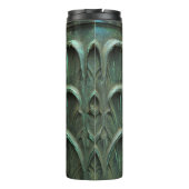 Verdigris Bronze Color Leaf Pattern - Aangepaste n Thermosbeker (Achterkant)