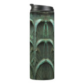 Verdigris Bronze Color Leaf Pattern - Aangepaste n Thermosbeker (Geroteerd rechts)