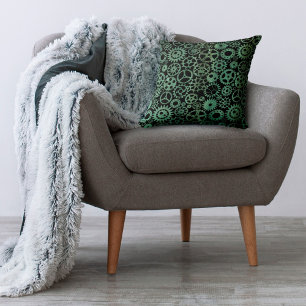 Verdigris Bronze Gears Steampunk Kussen