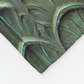 Verdigris Bronze Leaf Pattern Fleece Deken (Hoek)