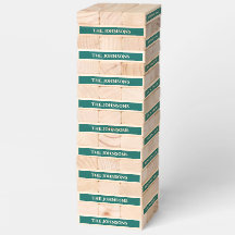 Verdigris Custom Name Topple Tower