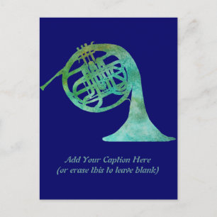 Verdigris French Horn Briefkaart